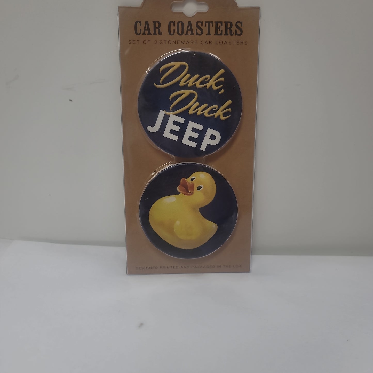 DUCK DUCK JEEP CAR COASTER SET OF 2