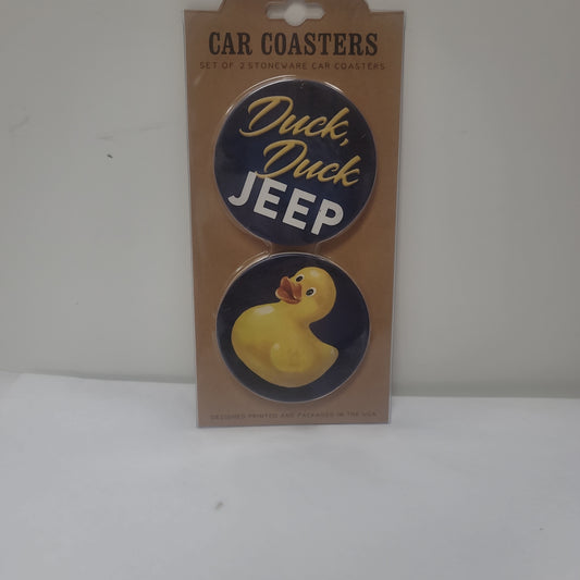 DUCK DUCK JEEP CAR COASTER SET OF 2