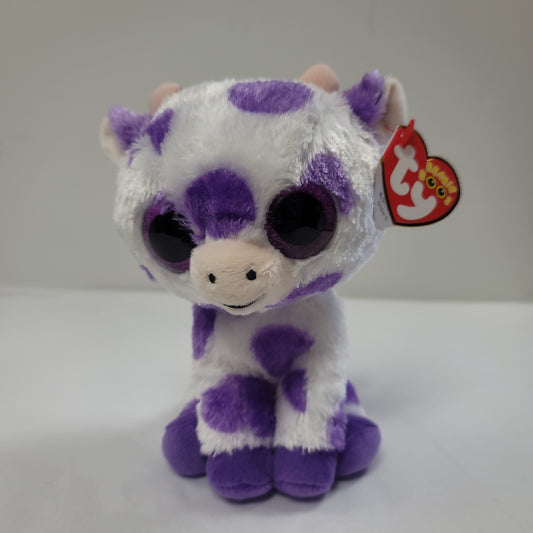 ETHEL PURPLE SPOT COW BEANIE BOO-3451