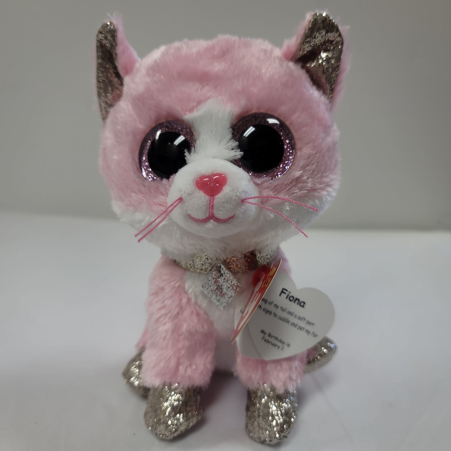 FIONA PINK CAT BEANIE BOO-3667
