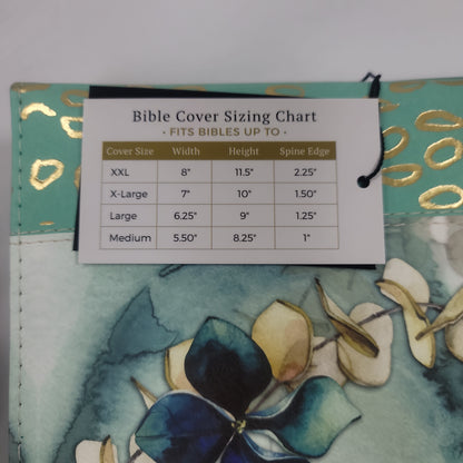 PSALM 92:4 WATERCOLOR FLOWER BIRD XXL BIBLE COVER-6599