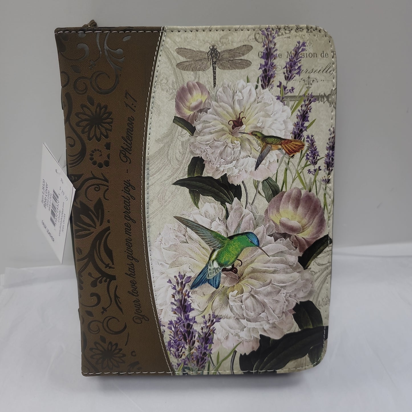 OLIVE PEONY XL BIBLE COVER-3205
