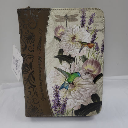 OLIVE PEONY XL BIBLE COVER-3205