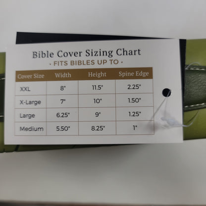 REFUGE/HOPE PALM FROND GREEN & GOLD XL BIBLE COVER-4210