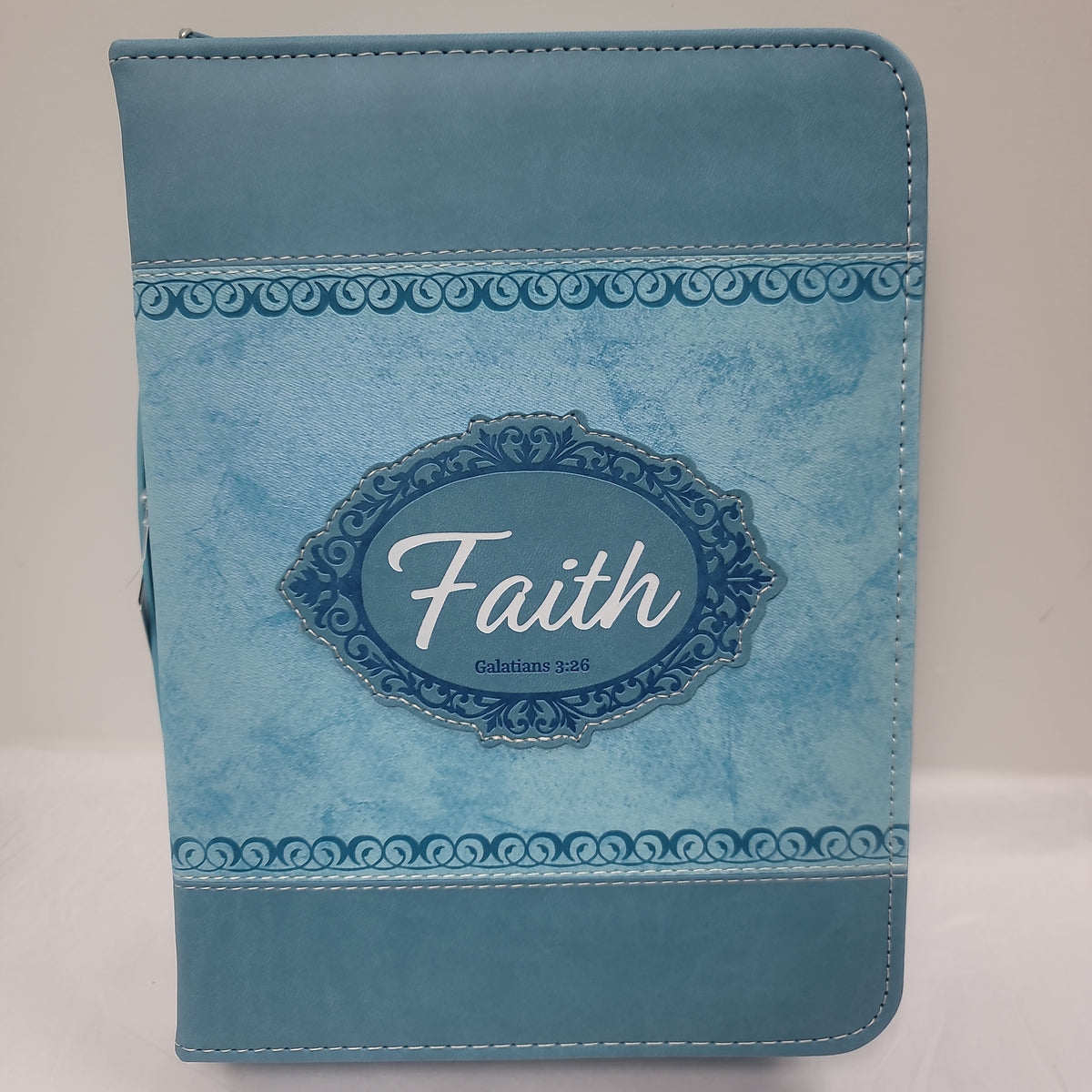 FAITH PALE TEAL XL BIBLE COVER-3601