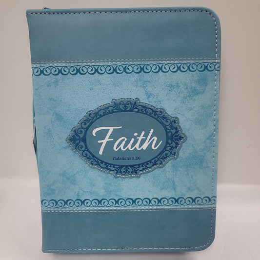 FAITH PALE TEAL XL BIBLE COVER-3601