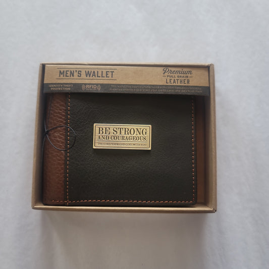 BE STRONG & COURAG LEATH WALLET-4578