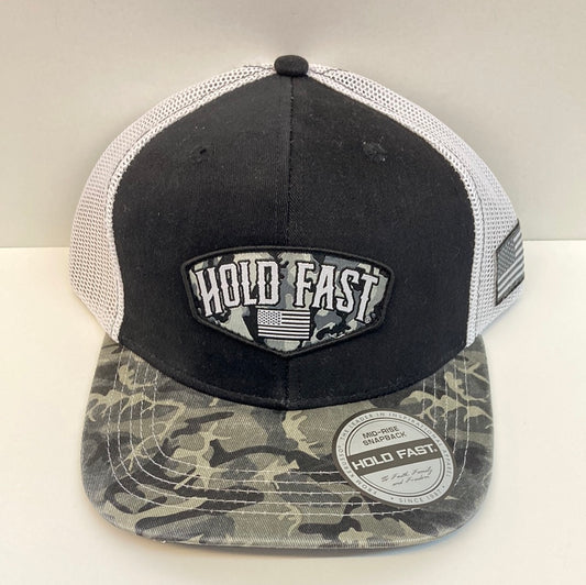 BLACK CAMO CREST HOLD FAST CAP-4613