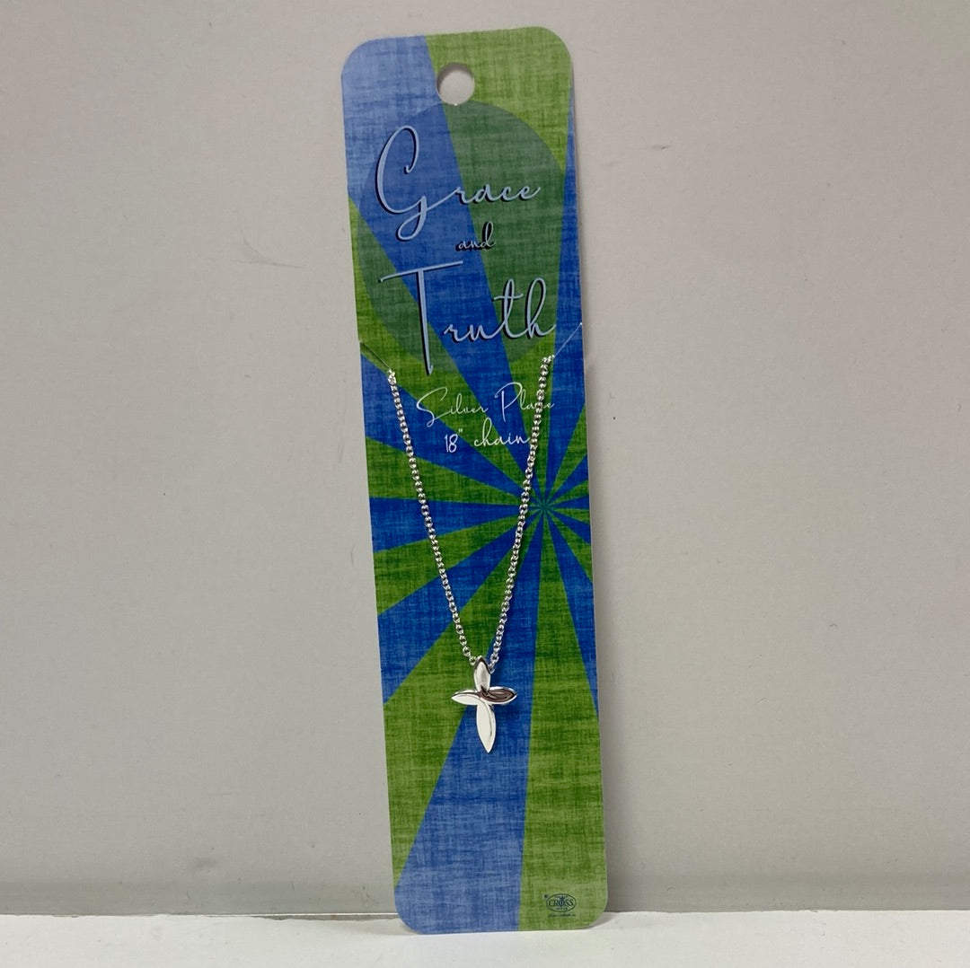 MINI MOBIUS CROSS SP NECKLACE-2841 : 18 IN