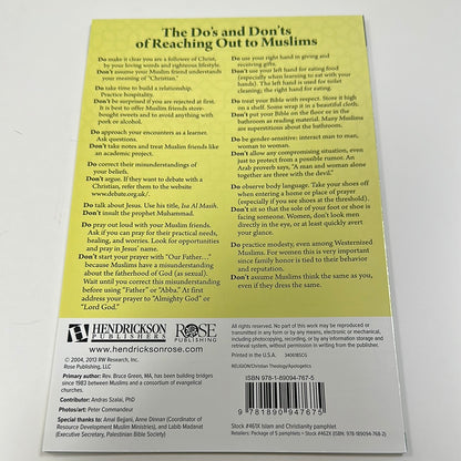 ISLAM & CHRISTIANITY PAMPHLET-7675