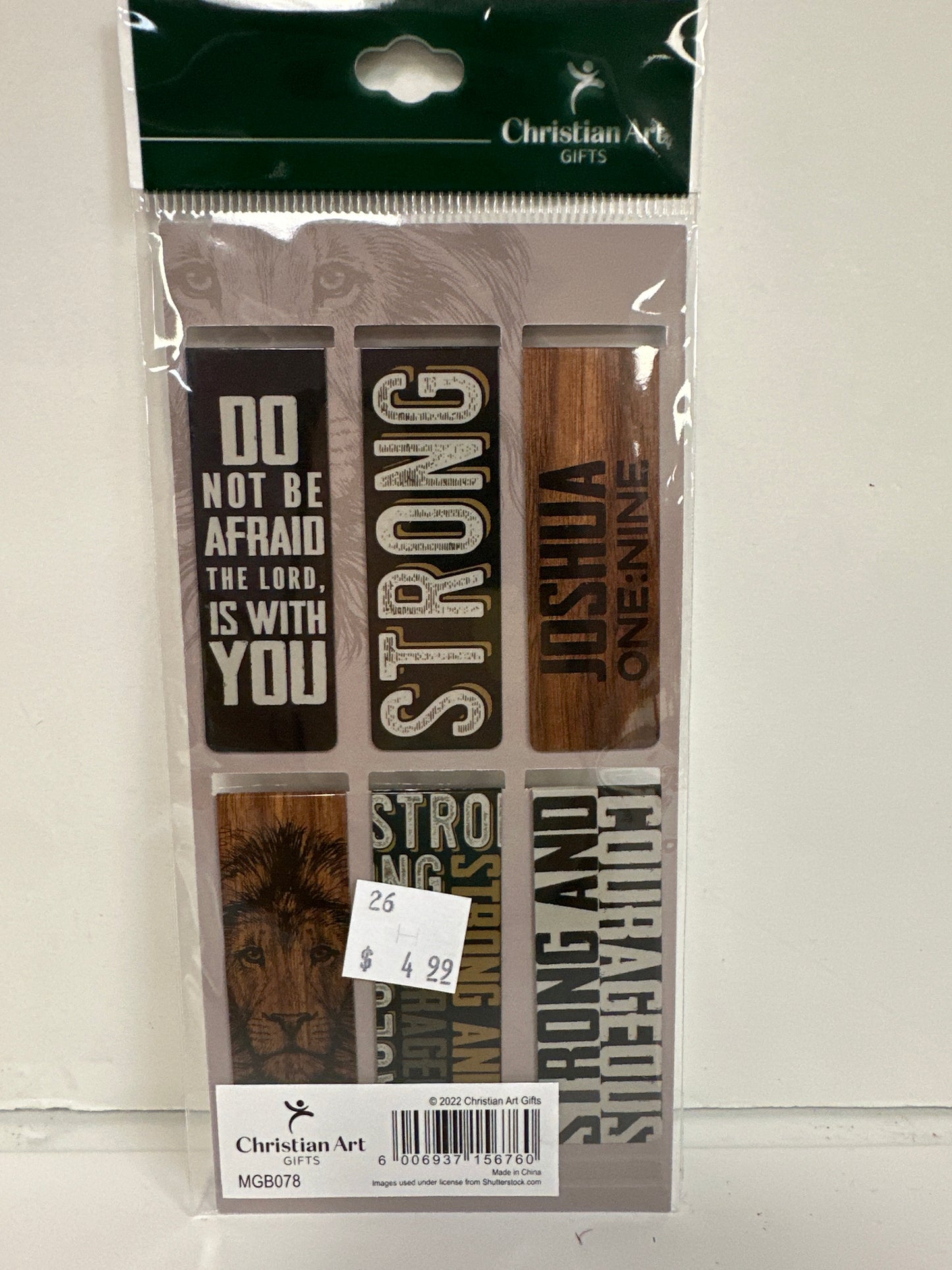 BE STRONG MAGNETIC BOOKMARKS-6760