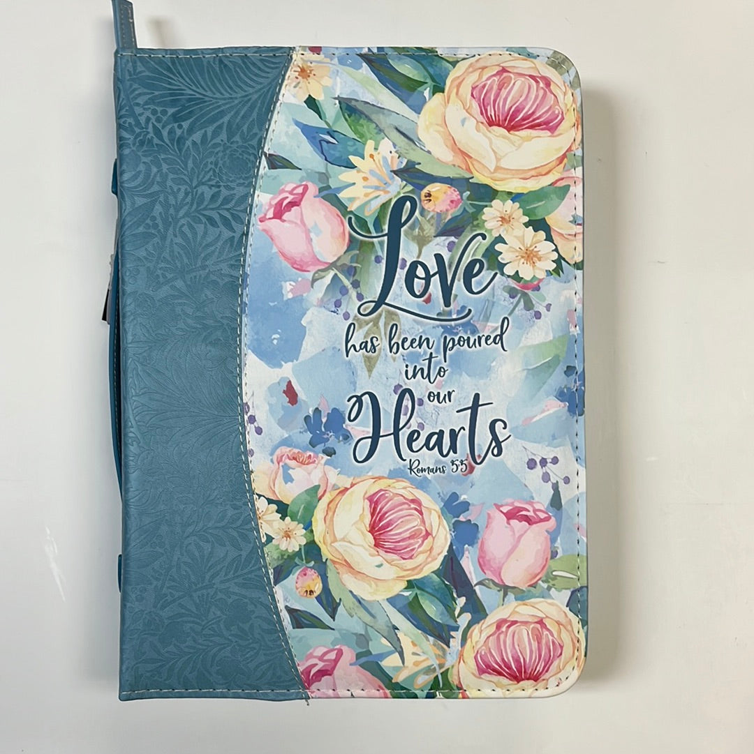 LOVE BLUE FLORAL XXL BIBLE COV-4992