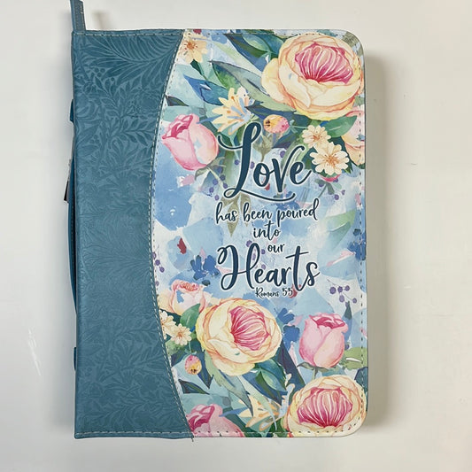 LOVE BLUE FLORAL XXL BIBLE COV-4992