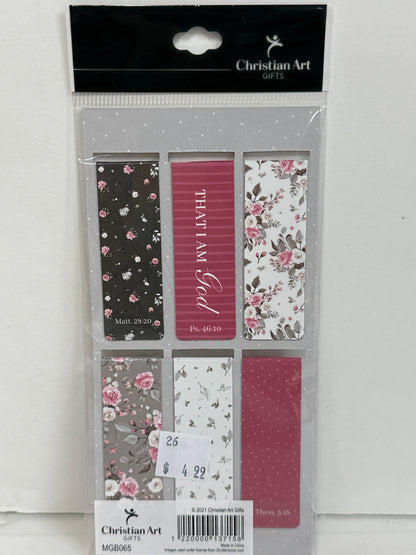PINK ROSES MAGNETIC PAGEMARKER-7158
