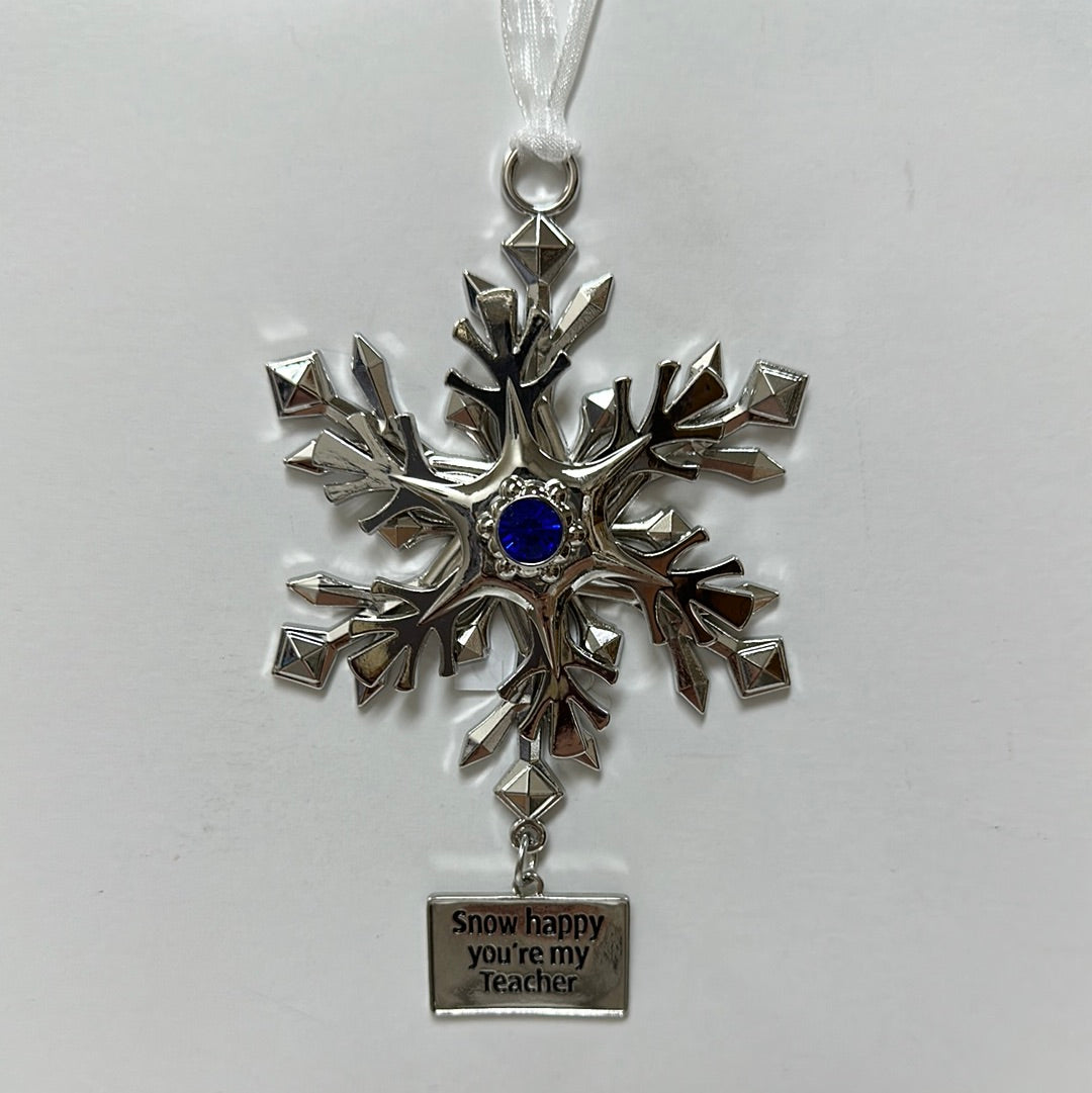 TEACHER SPIN SNOWFLAKE ORNAMENT-6231