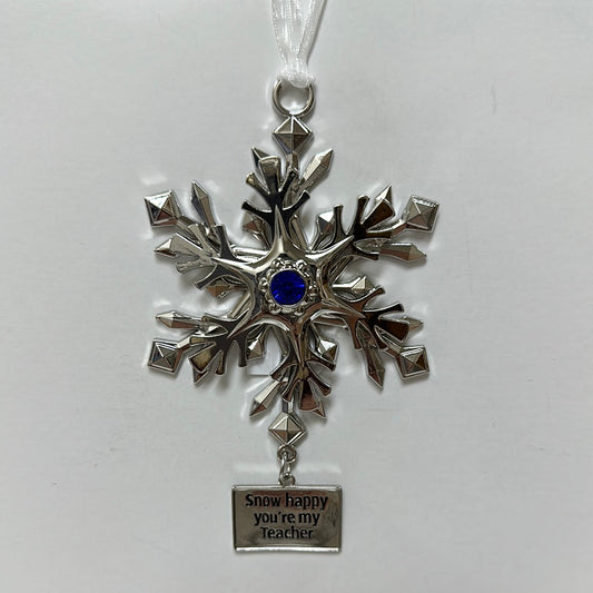 TEACHER SPIN SNOWFLAKE ORNAMENT-6231