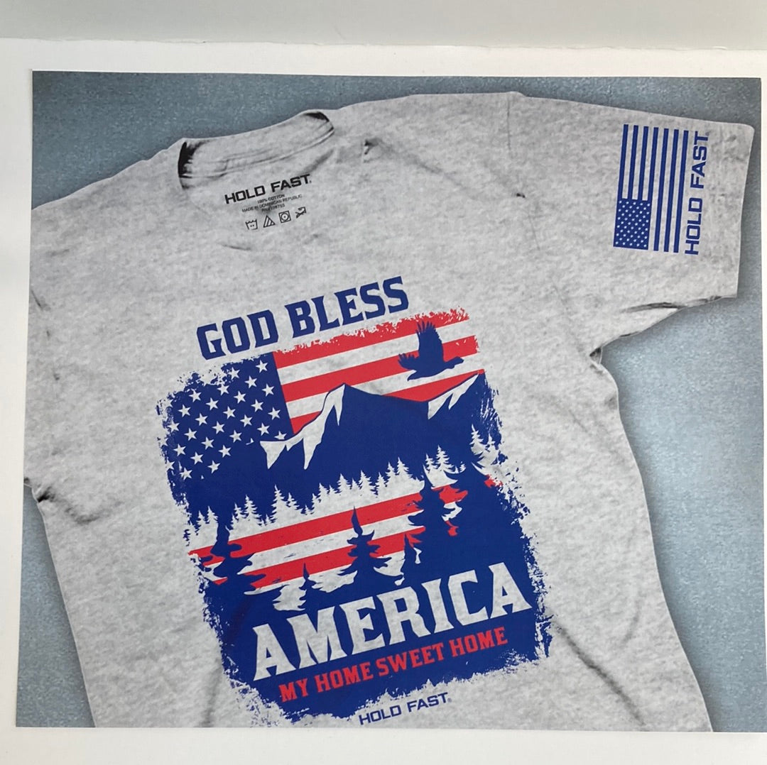 GOD BLESS AMERICA SCENE HOLD FAST TEE XL-6247