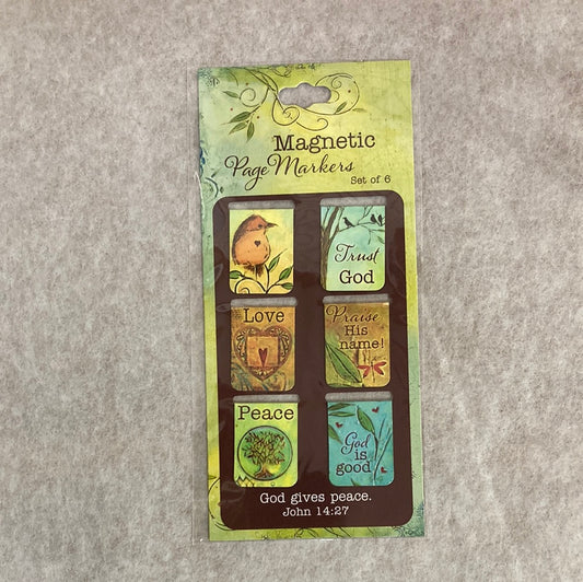 PEACEFUL THOUGHTS MAGNETIC BOOKMARKS-0517