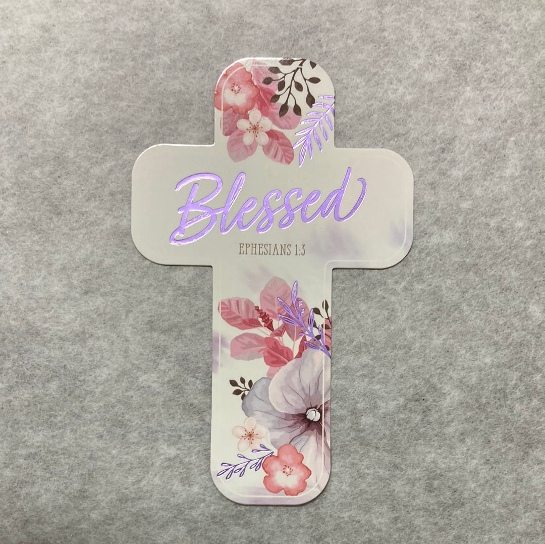 BLESSED FLORAL CROSS BKM-1467