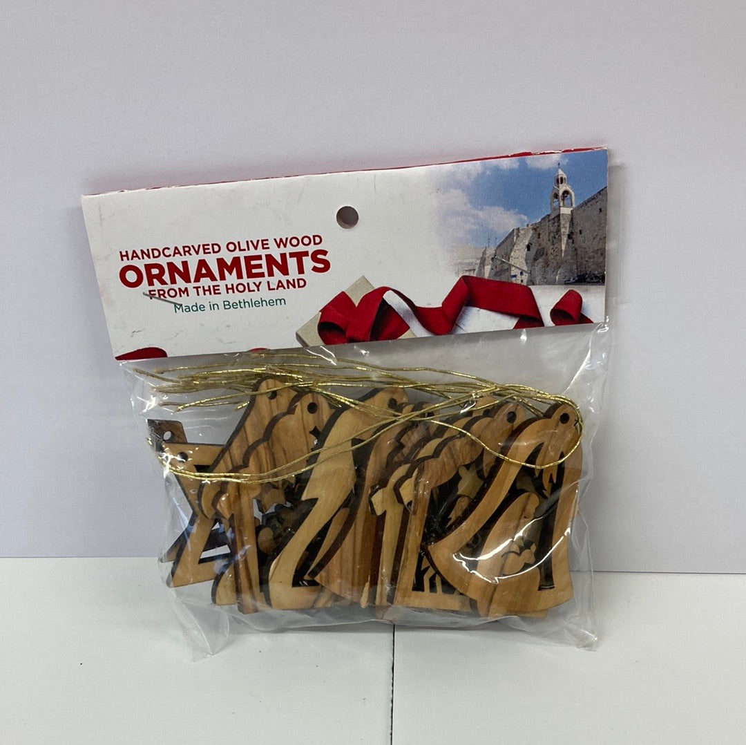 OLIVE WOOD ORNAMENT PAK 10-5031