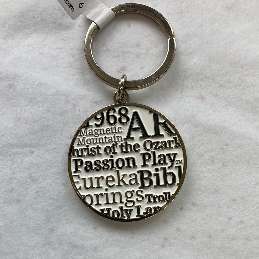 GPP WHITE ROUND KEYRING-8116