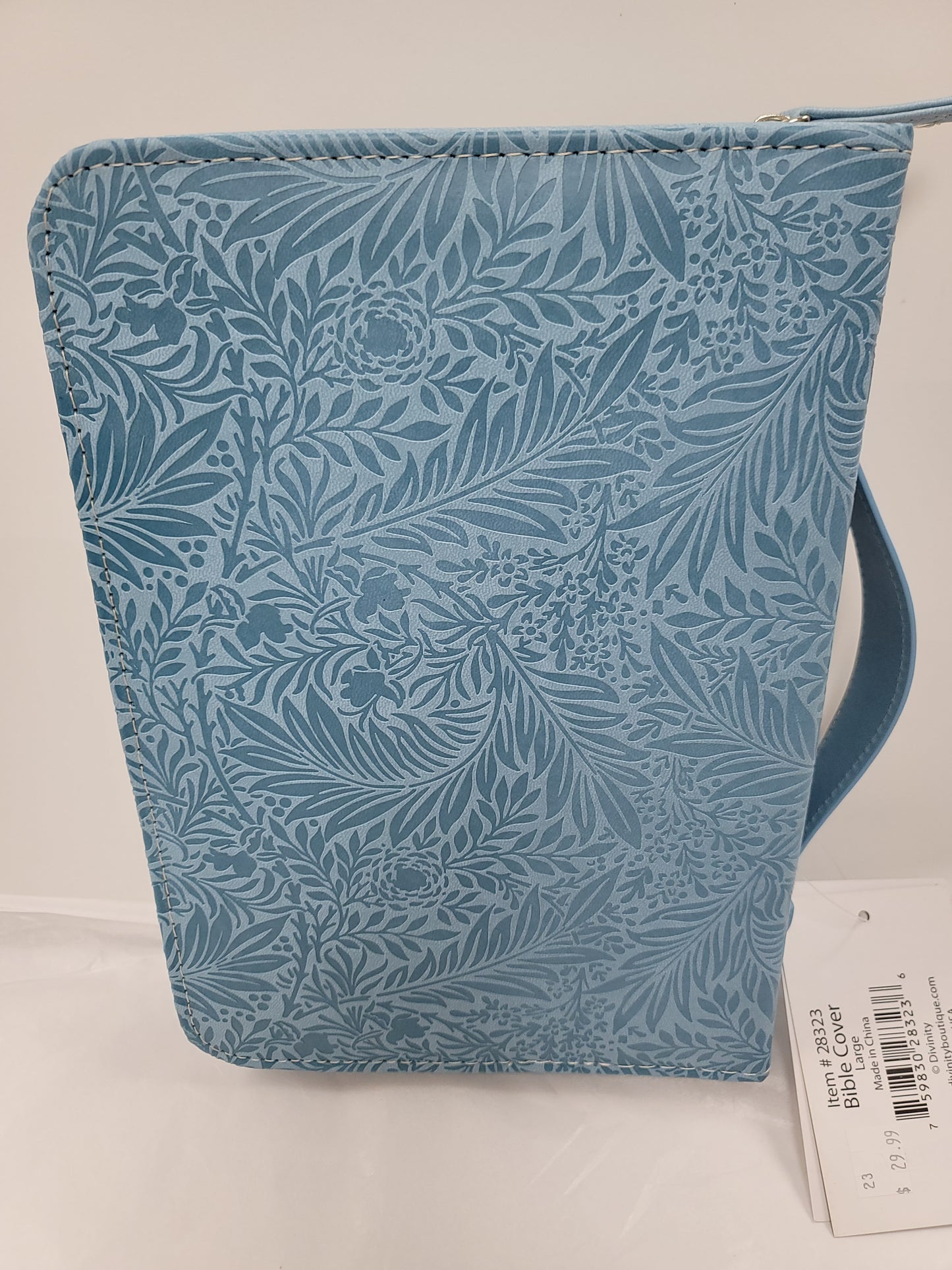 BLUE FLORAL LOVE LG BIBLE COVER-3236