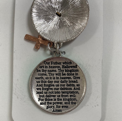 LORD'S PRAYER SP/GP NECKLACE-4073 : 24 IN