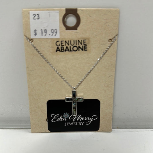 ABALONE CROSS NECKLACE-8674