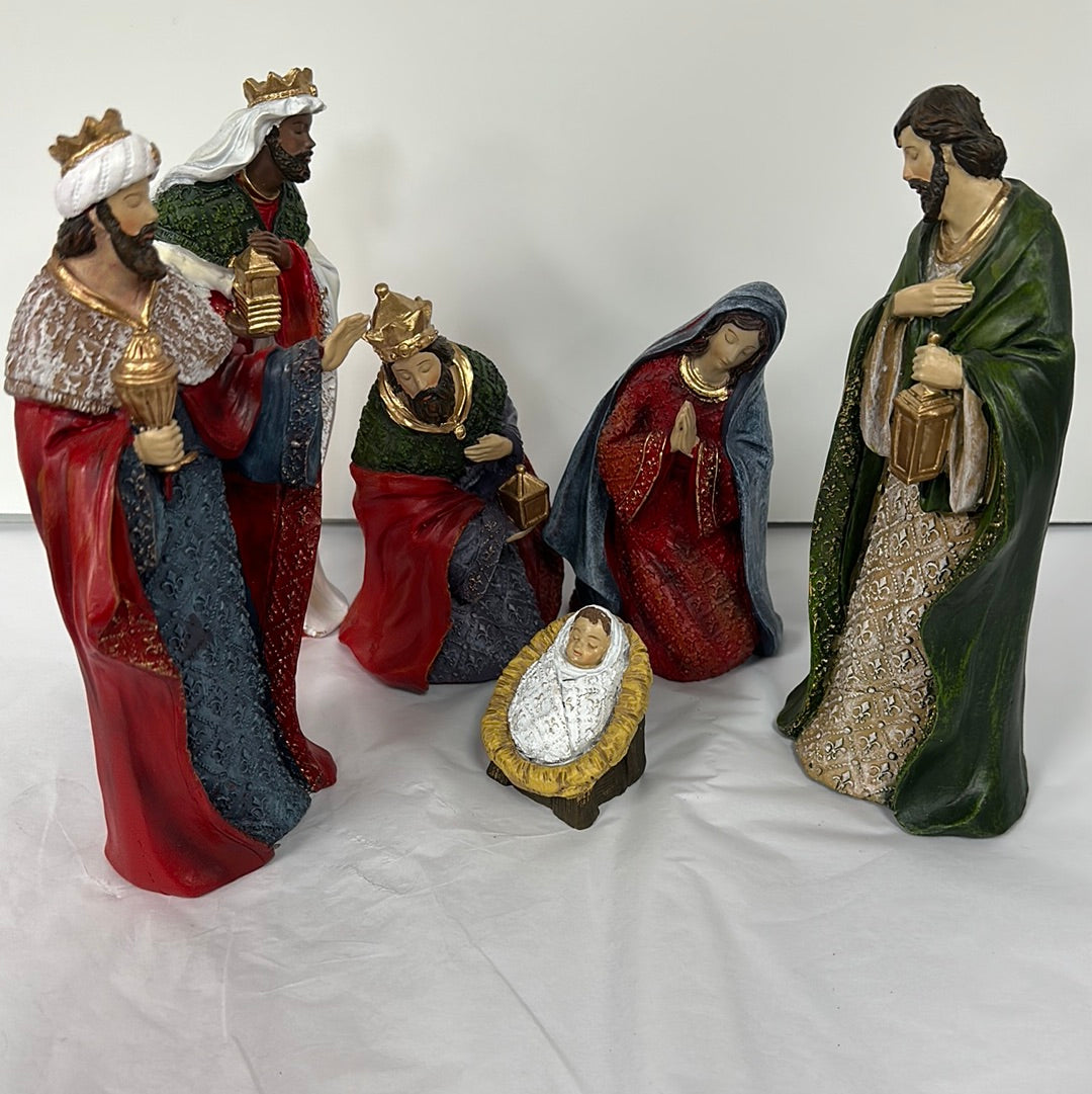 NATIVITY W/FLEUR DE LIS 6 PC-6730