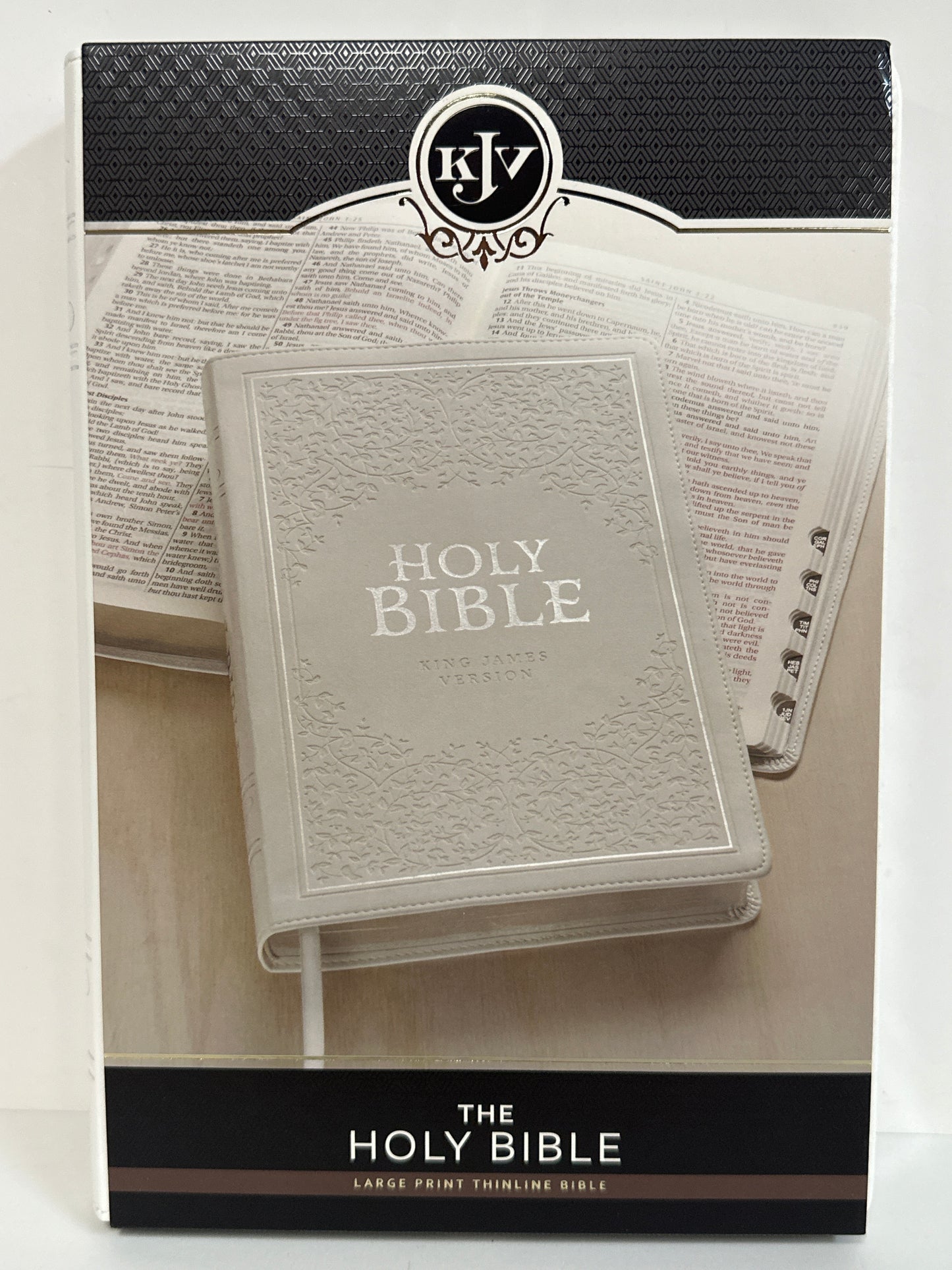 KJV THINLINE LARGE PRINT BIBLE WHITE-4677