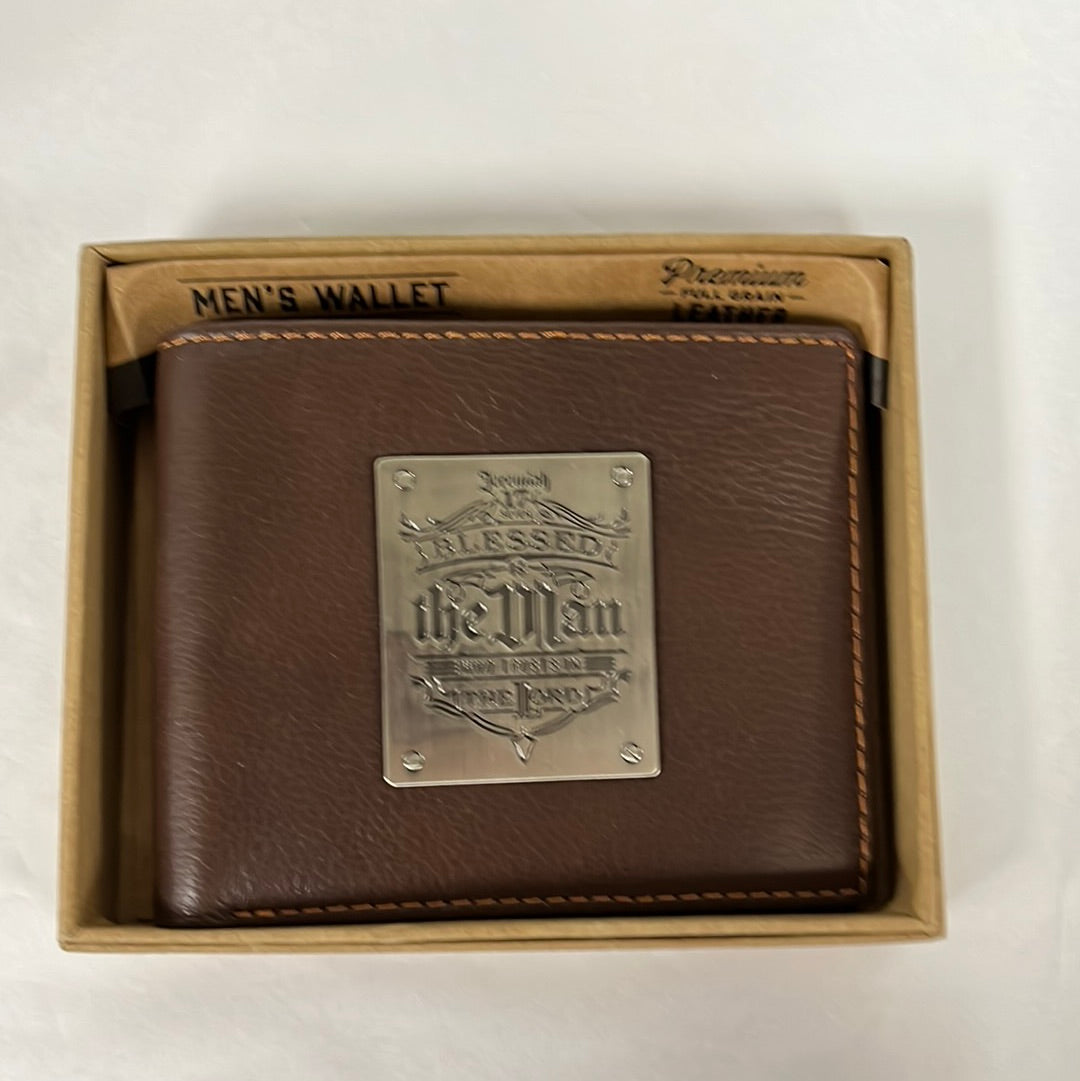 BLESSED IS THE MAN LTHR WALLET-7103