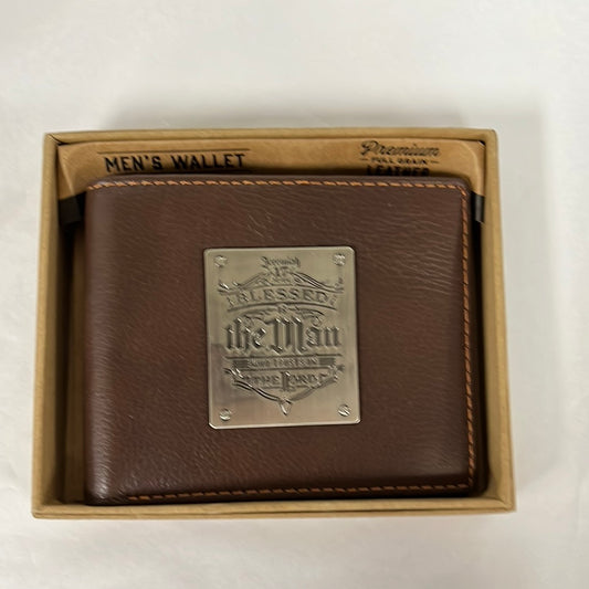 BLESSED IS THE MAN LTHR WALLET-7103