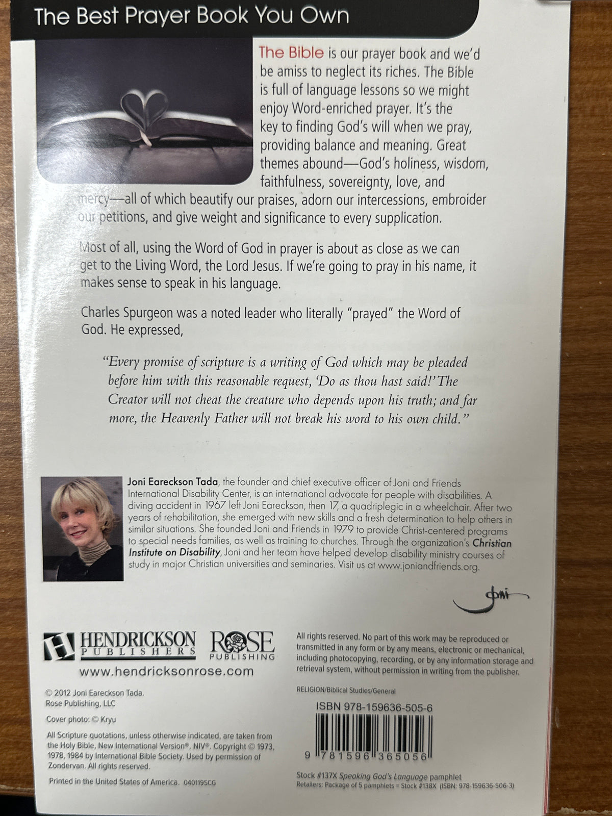 SPEAKING GOD'S LANGUAGE PAMPHLE-5056