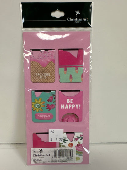 A GLAD HEART MAKES MAGNETIC BOOKMARK-7857