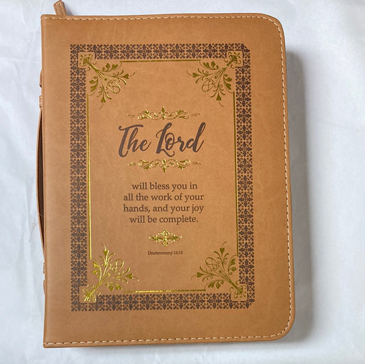 THE LORD BRN/GOLD XL BIBLE COV-4296