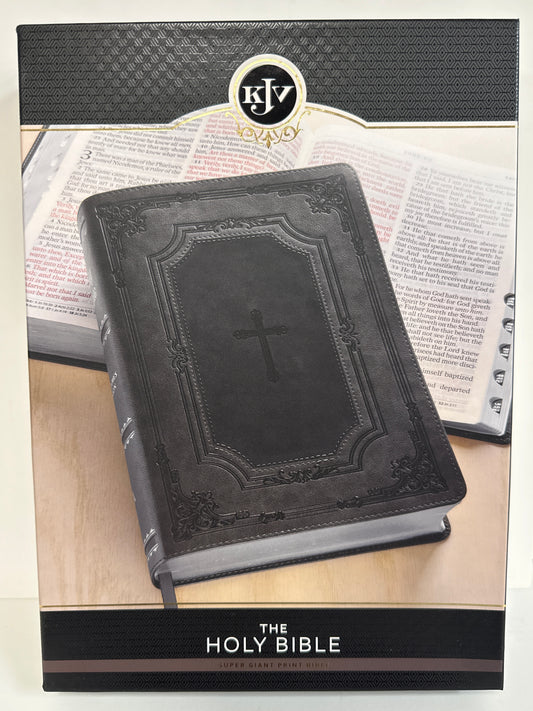 KJV SUPER GIANT PR BIBLE BLK/GR-8811