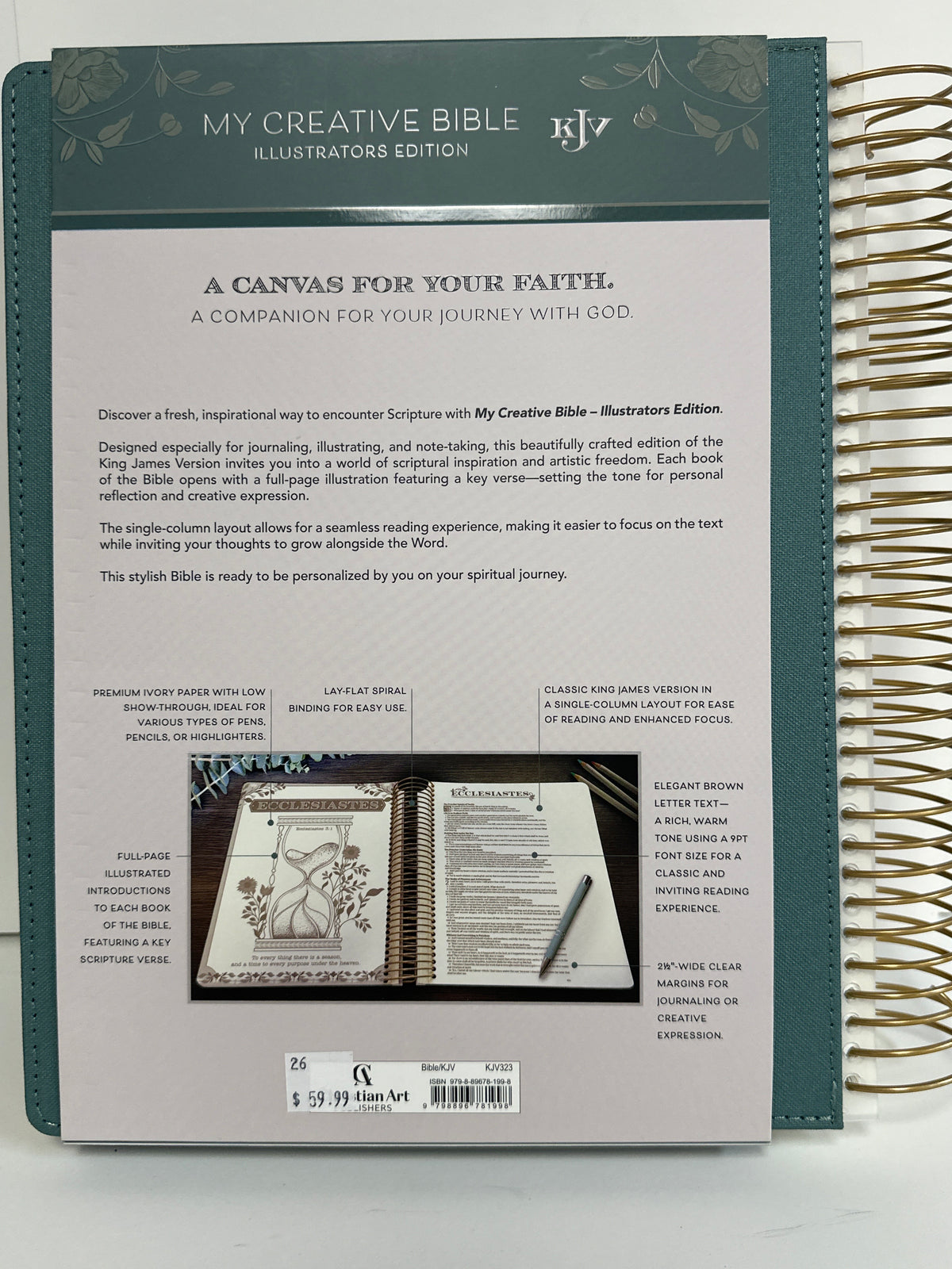 MY CREATIVE BIBLE ILLUSTRATORS EDITION TEAL-1998