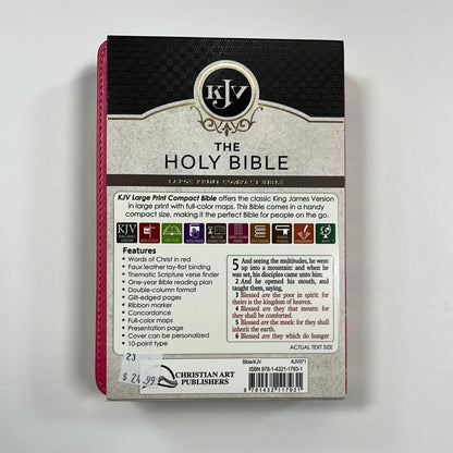 KJV COMP LG PRINT PNK BIBLE-7931