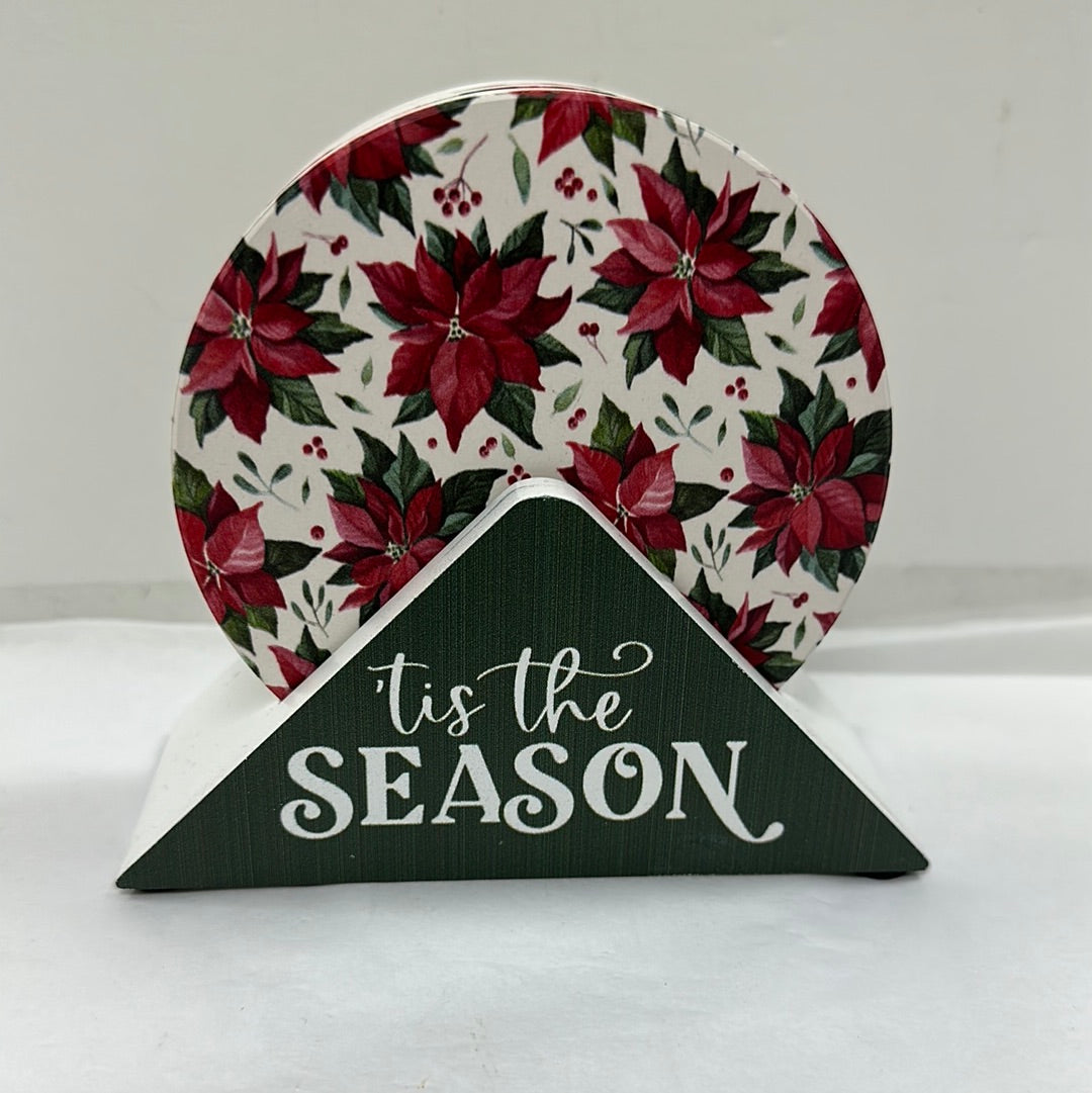 TIS THE SEASON COASTER SET-6668