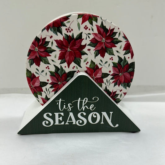 TIS THE SEASON COASTER SET-6668