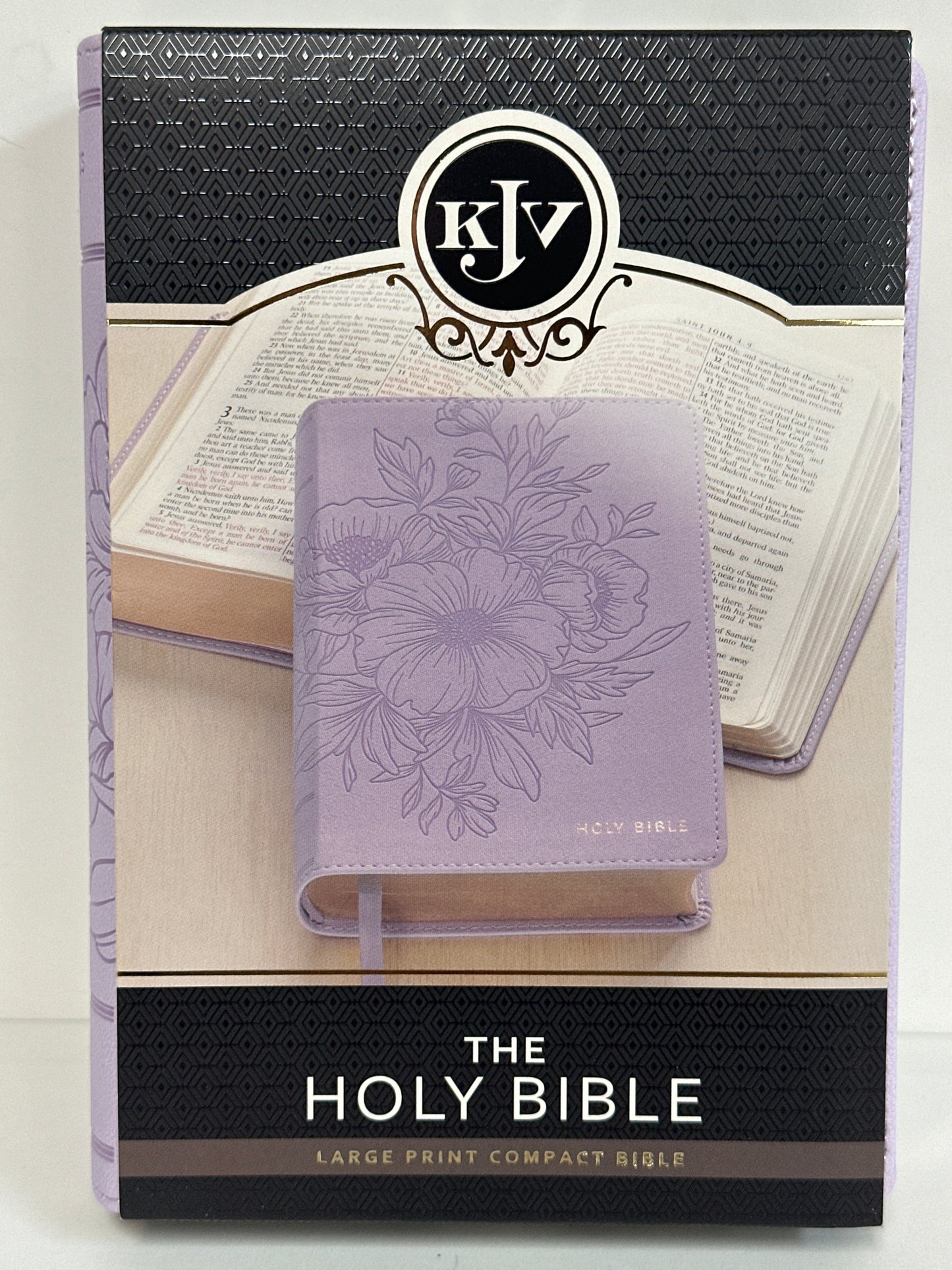 KJV LARGE PRINT COMPACT BIBLE PURPLE-9827
