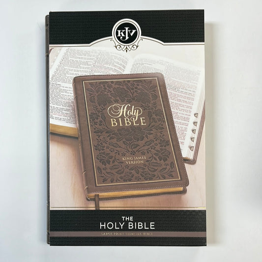 KJV THINLINE LG PR BIBLE BRN/FL-3191