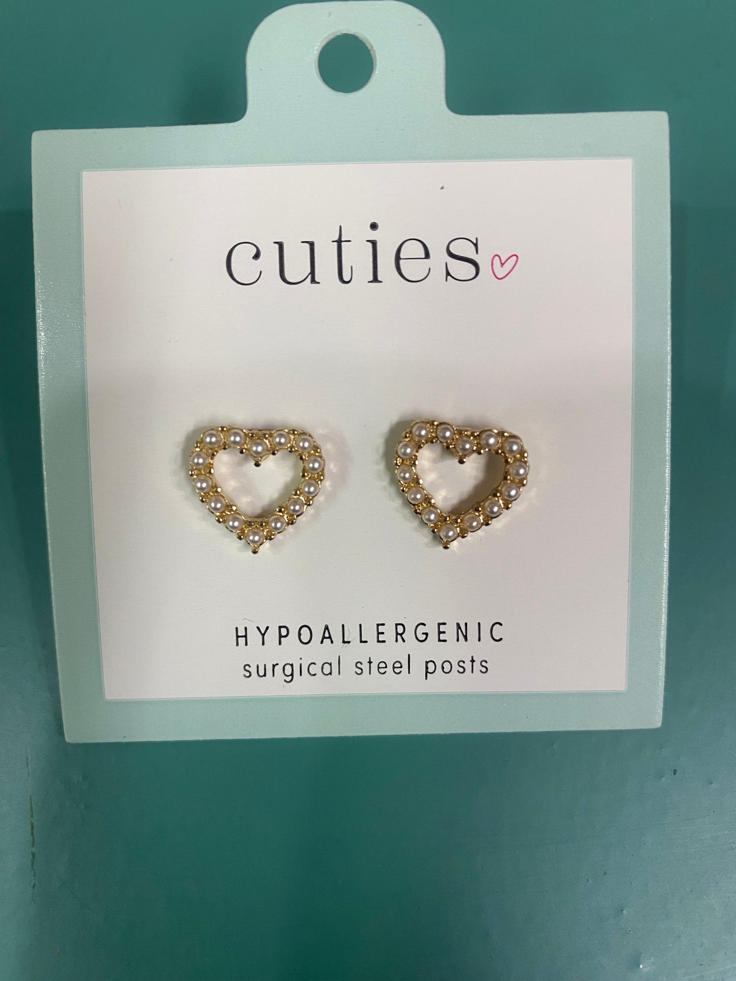OPEN PEARL HEARTS EARRINGS-1854