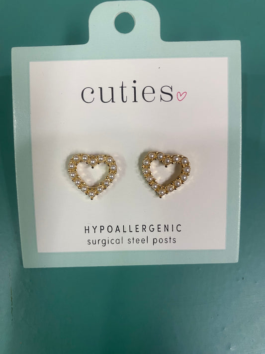 OPEN PEARL HEARTS EARRINGS-1854