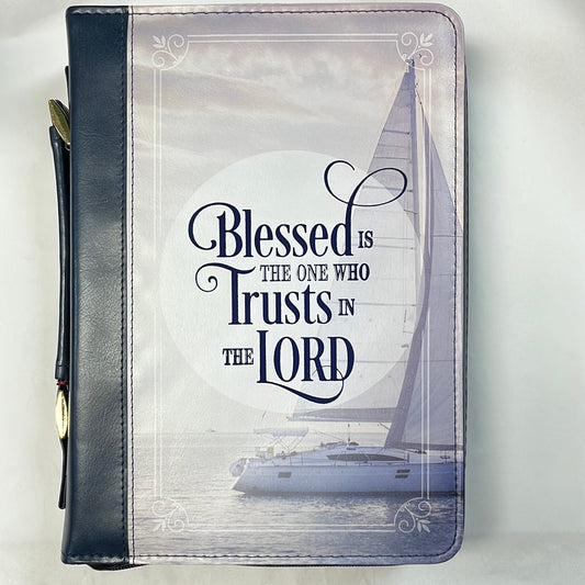 SAILBOAT BLUE LG BIBLE COVER-1229