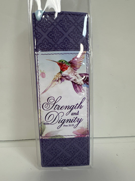 STRENGTH & DIGNITY PURPLE BOOKMARK-4831