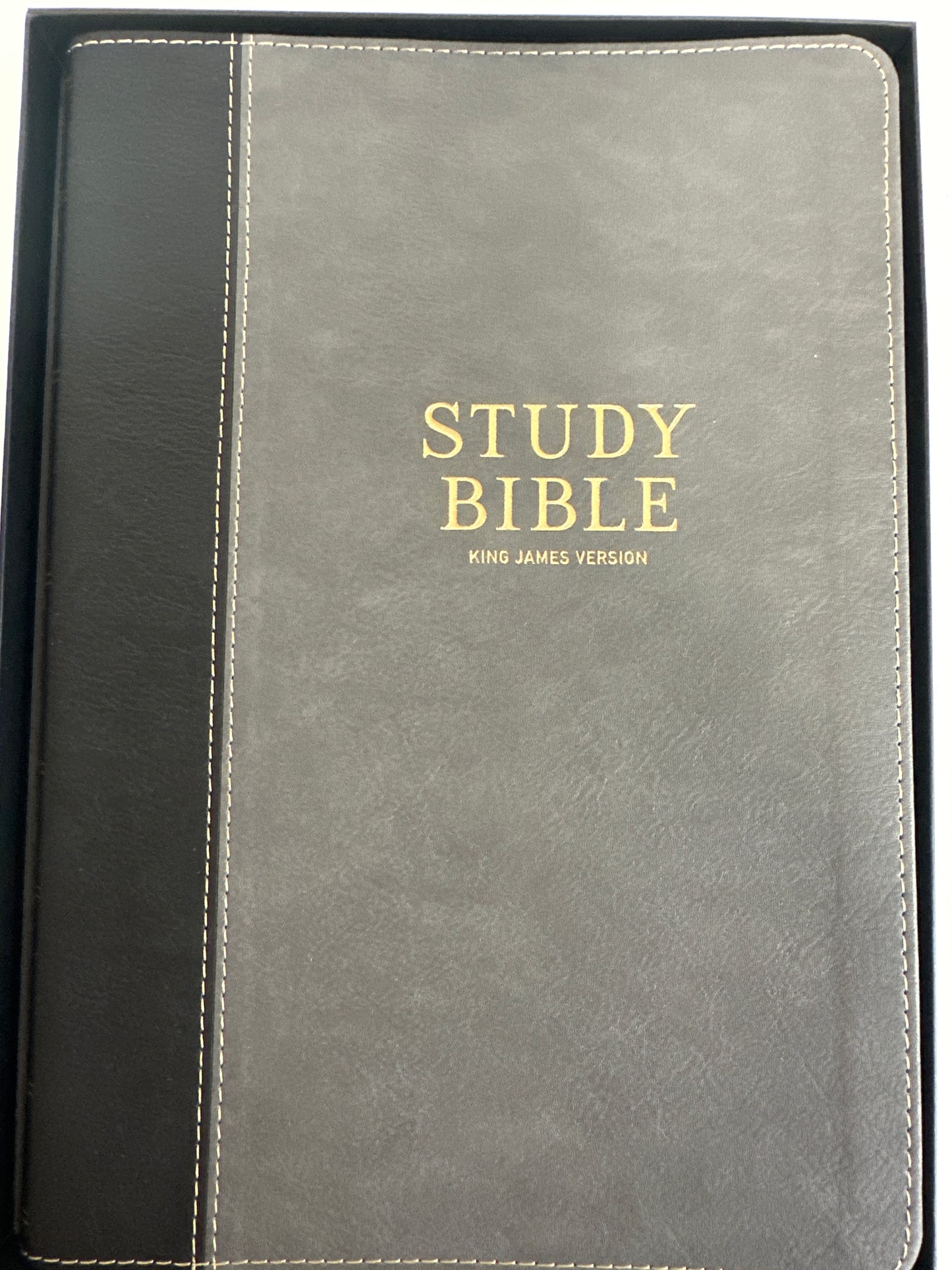 KJV STUDY BIBLE GRAY/BLACK-0359