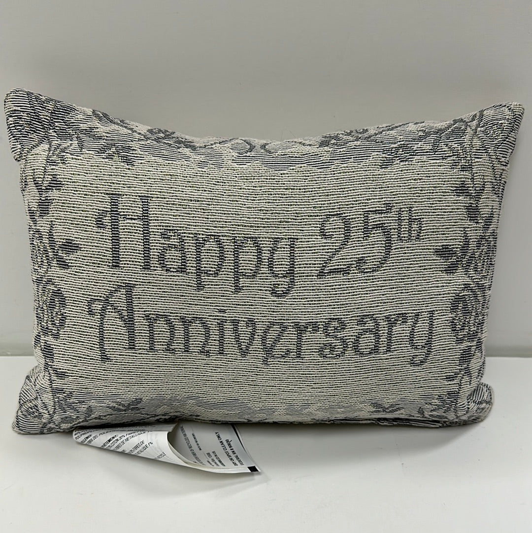 25TH ANNIVERSARY WORD PILLOW-7048