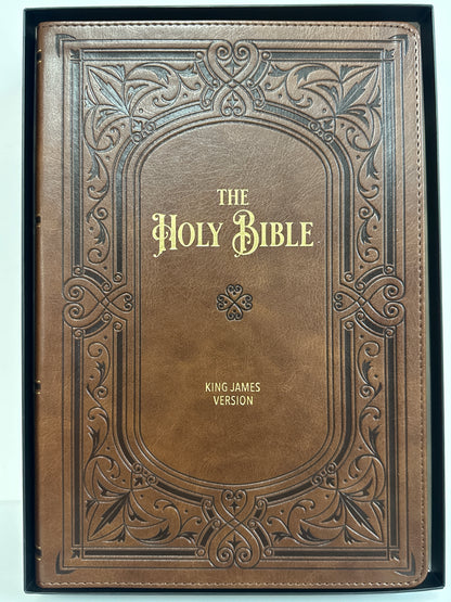 KJV LARGE PRINT STUDY BIBLE SADDLE TAN-2224