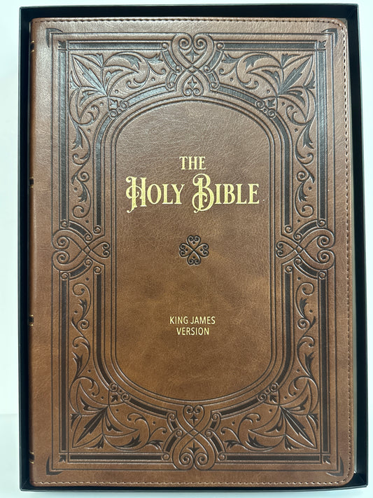 KJV LARGE PRINT STUDY BIBLE SADDLE TAN-2224